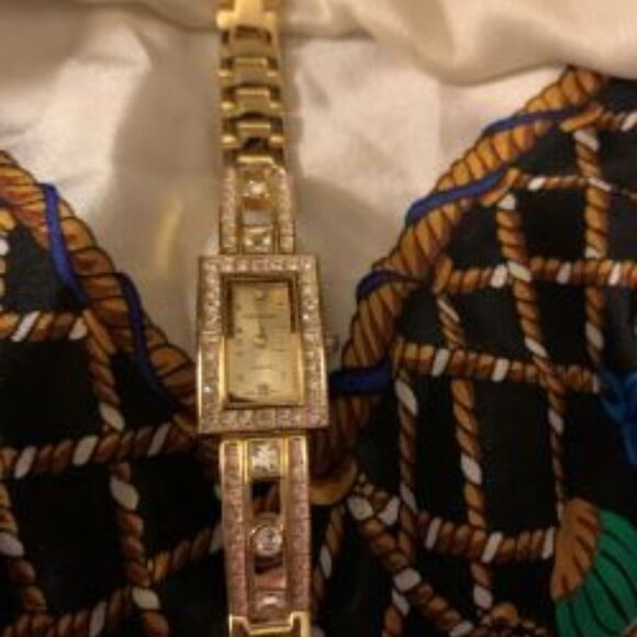 PRICE DROP. Cote D’Azur “Diamond-Crystal” Gold-tone Women’s Watch - Picture 2 of 5